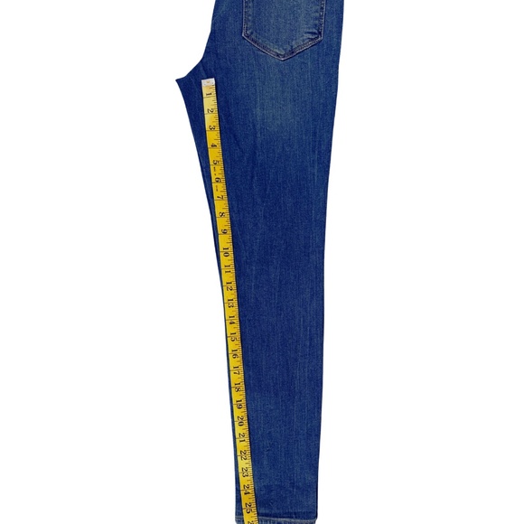 ZARA Z1975 High-Rise Skinny Jeans Blue Button Detail Sz 2 Y2K Revival Coquette - Picture 5 of 8